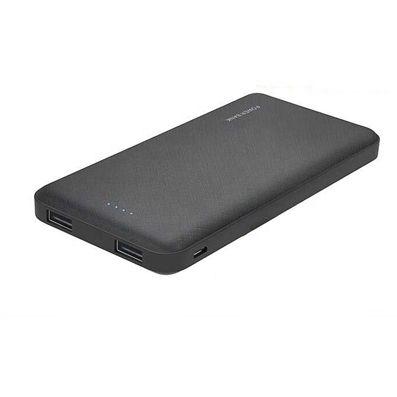 Portable Large Capacity 10000mah Ultra Slim Power Bank Charger with Dual USB Ports