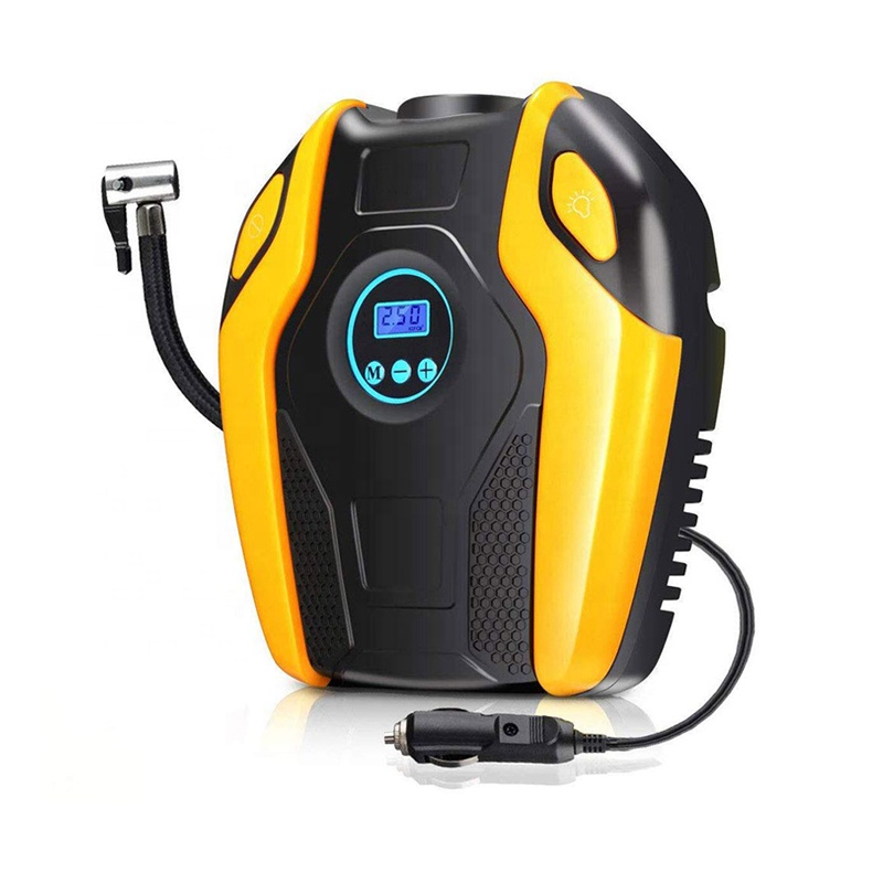 150PSI Electric Tire Inflator Portable Air Compressor with Digital Display and Emergency LED Lighting
