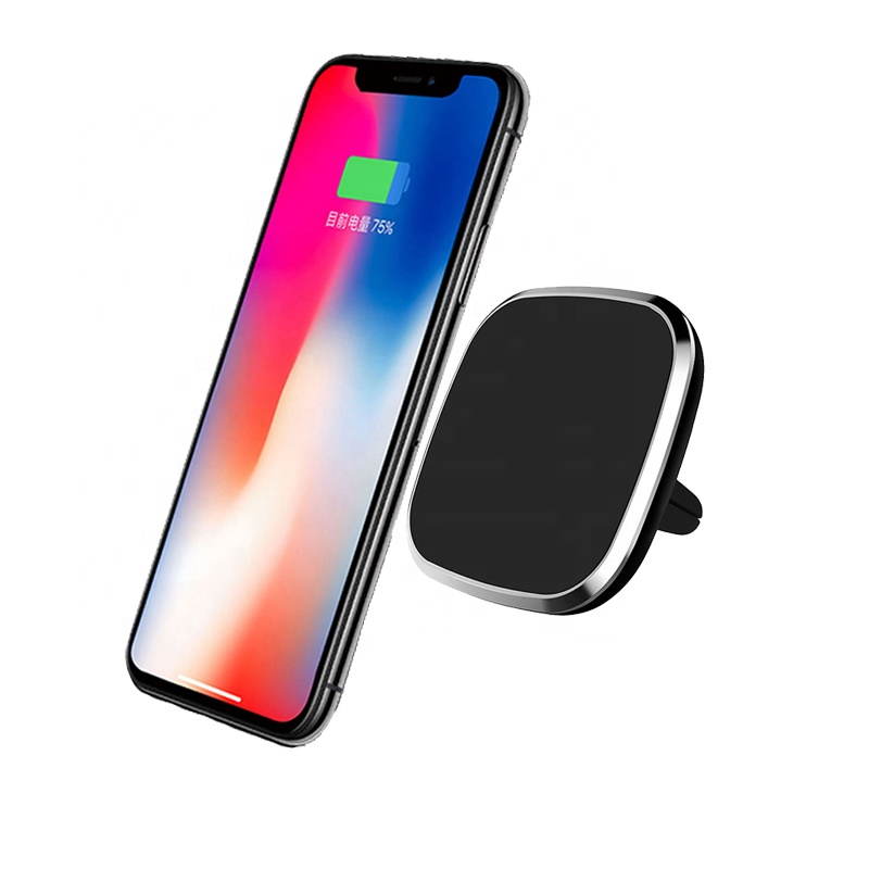 Magnetic Wireless Charger Car Mount Phone Holder For Samsung Qi Wireless Charging Pad Mobile Phone Magnet Holder