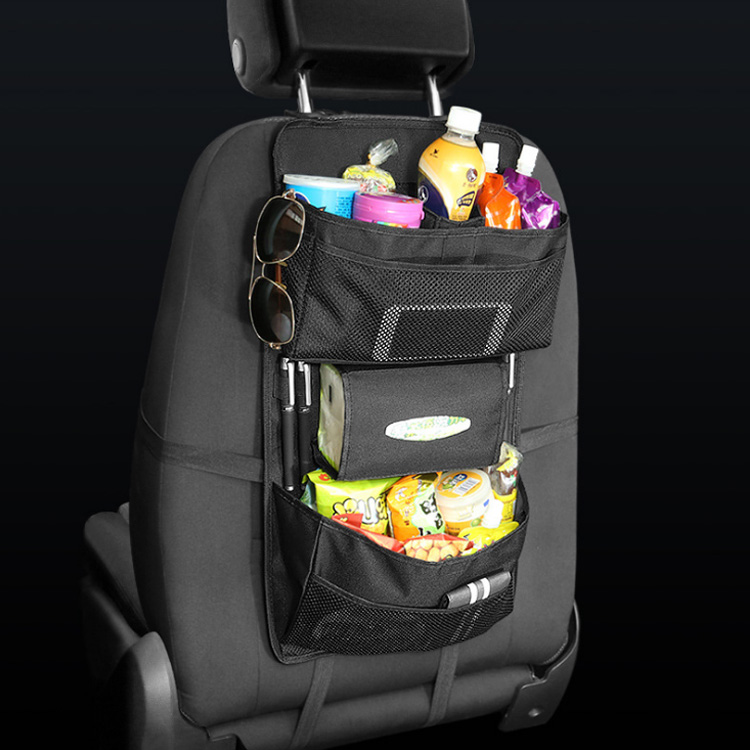 Super quality universal car travel storage bag auto seat back organizer for snacks 